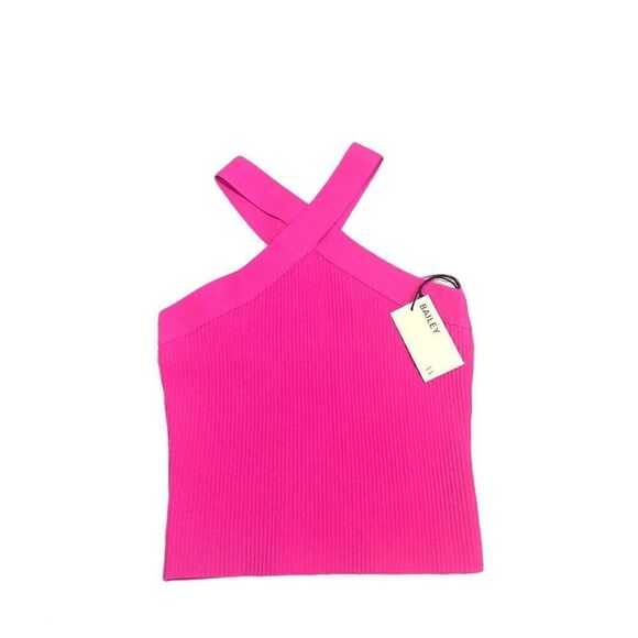 Bailey 44 Top Womens Size Small Fuchia Pink Barbiecore Ribbed Bodycon Mean Girls - Picture 3 of 11